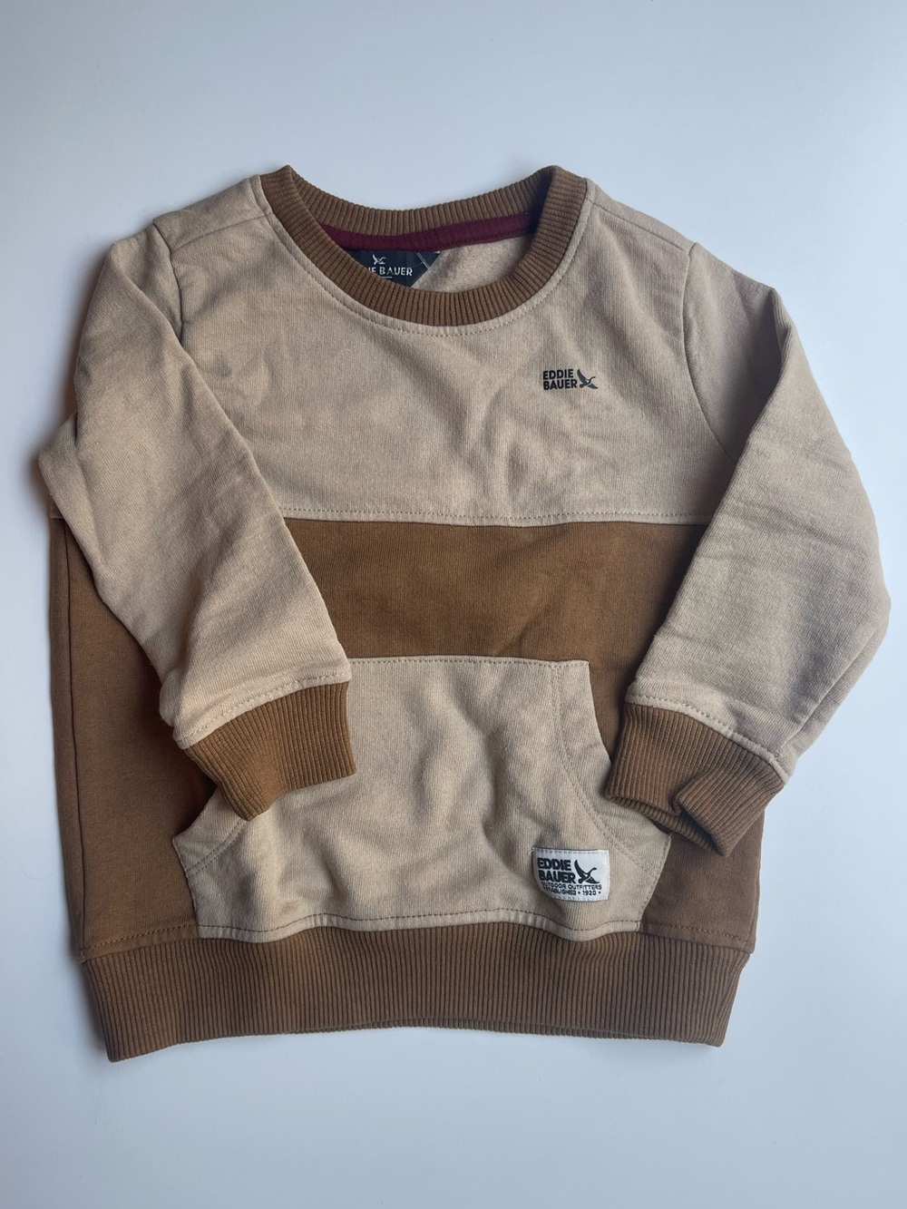 🥏 3 for $20
Eddie Bauer Kids' Two-Tone Crewneck Sweatshirt in Tan/Brown
